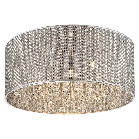 Palace Flush Fitting Luminaire In Chrome And Sliver LL00055